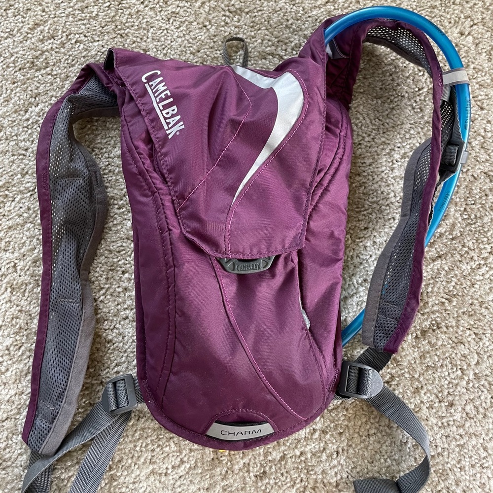 Purple CamelBak with water!!